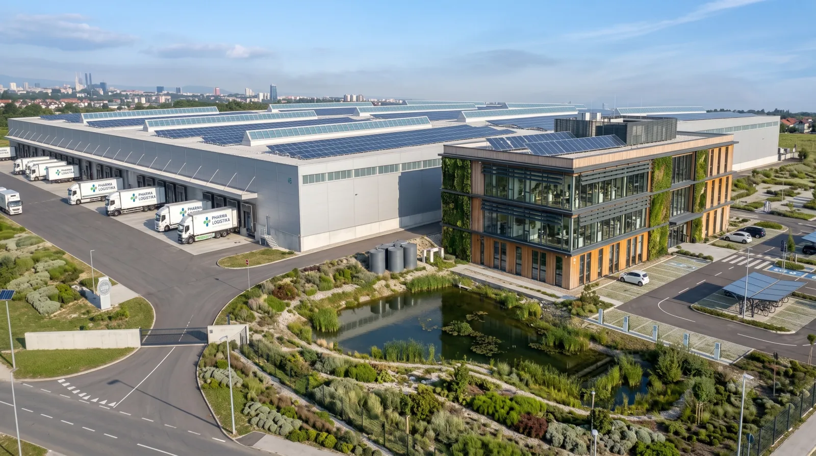 LEED consulting for a pharma warehouse and headquarters